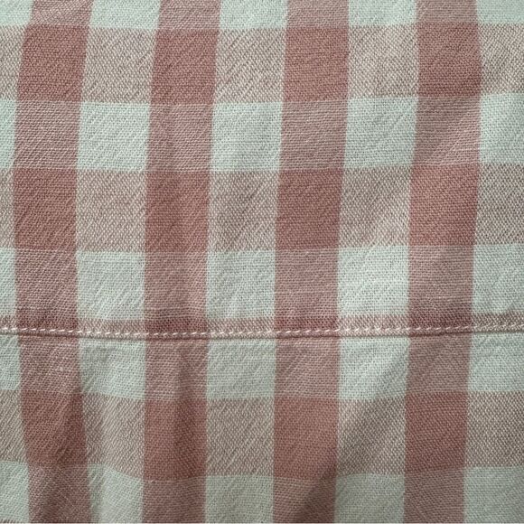 Zara Girls Linen Blend Checked Knotted Gingham Pink Buttoned Top 13-14 - Picture 6 of 8
